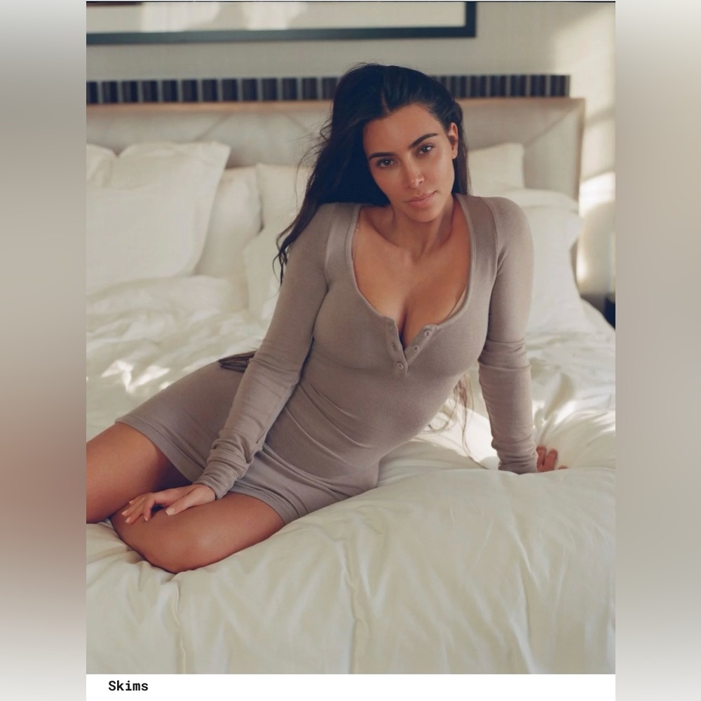 SKIMS PJ Henley Sleep Dress XS NWT